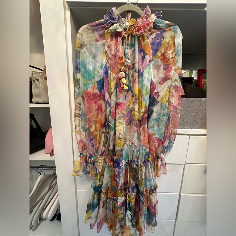 Zimmermann Multicolor Floral Mini Dress